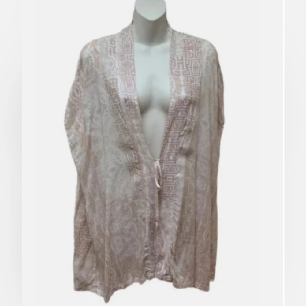 Victoria's Secret Light Pink Patterned Cover-Up Viscose One Size Fits All EUC - Picture 2 of 13